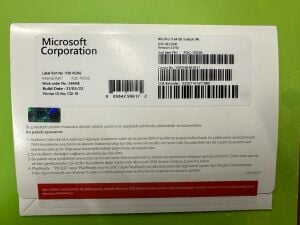Microsoft Windows 11 Pro 22h2 64 Bit OEM DVD Kutu FQC-10556